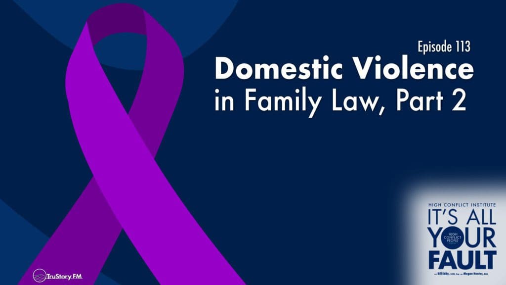 High Conflict Institute: It's All Your Fault podcast • episode 112 • Domestic Violence in Family Law, Part 2
